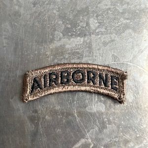AIRBORNE fully embroidered arch patch, vintage